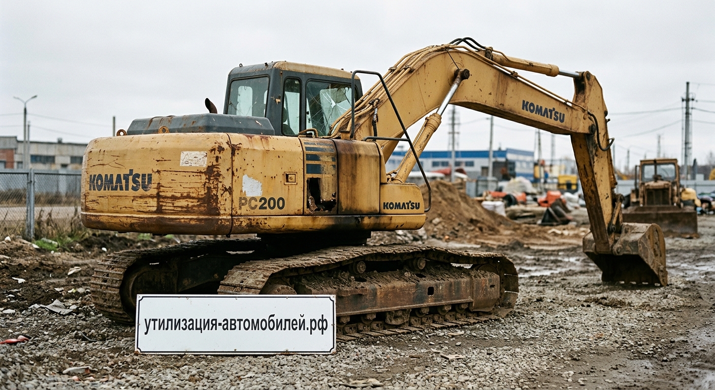 Утилизация Экскаватор гусеничный Komatsu