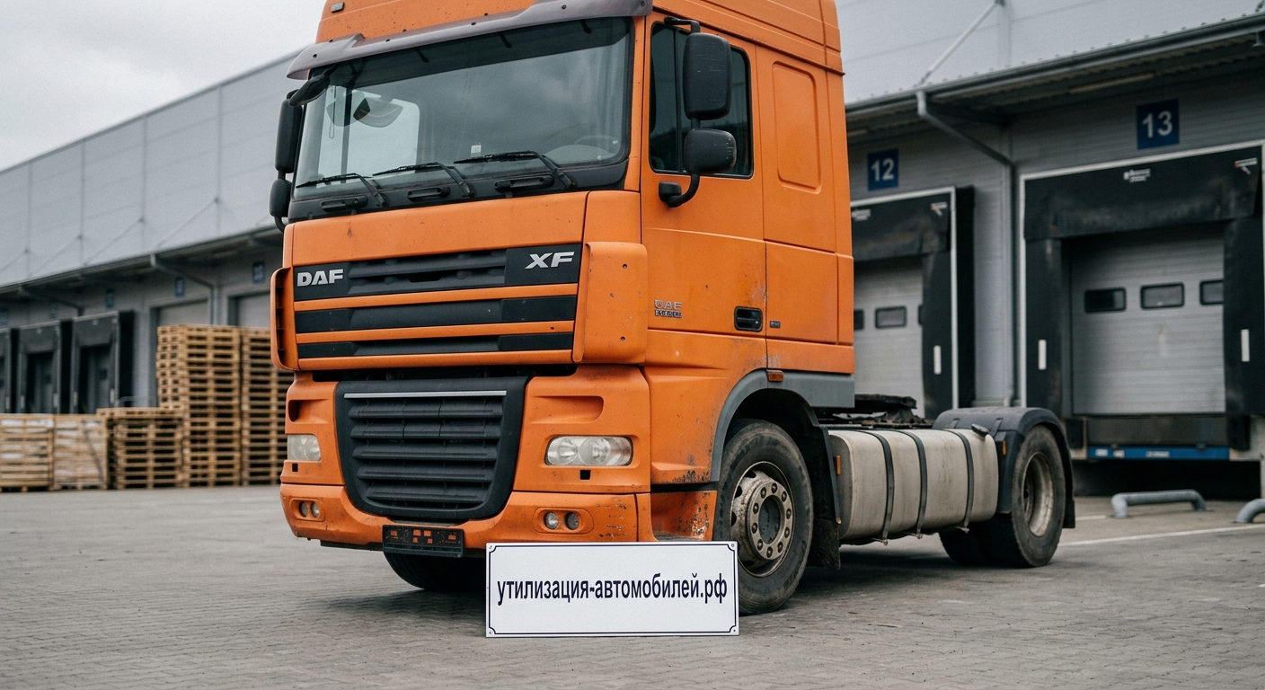 Утилизация DAF XF105 Тягач на ст. Малаховка