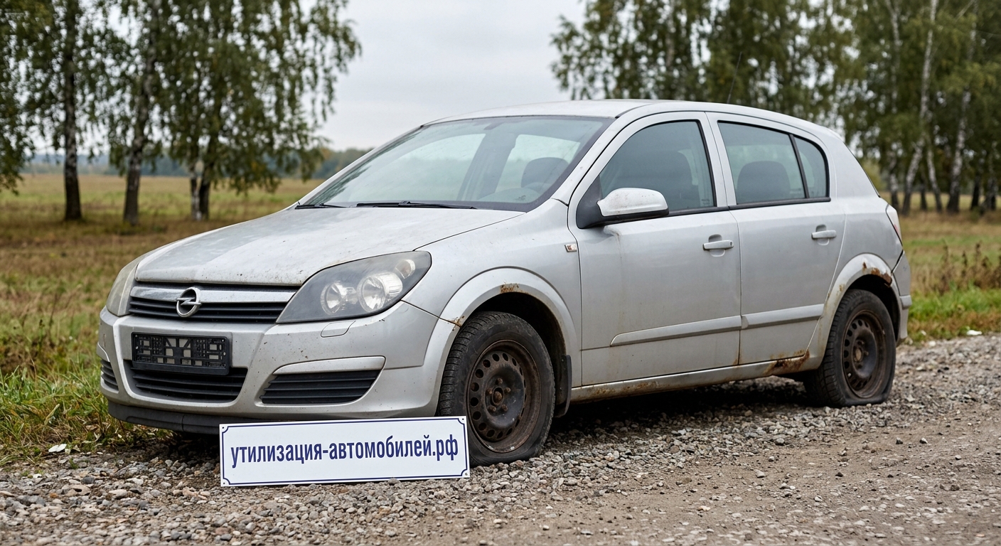 Утилизация Opel Astra H у метро Тушинская