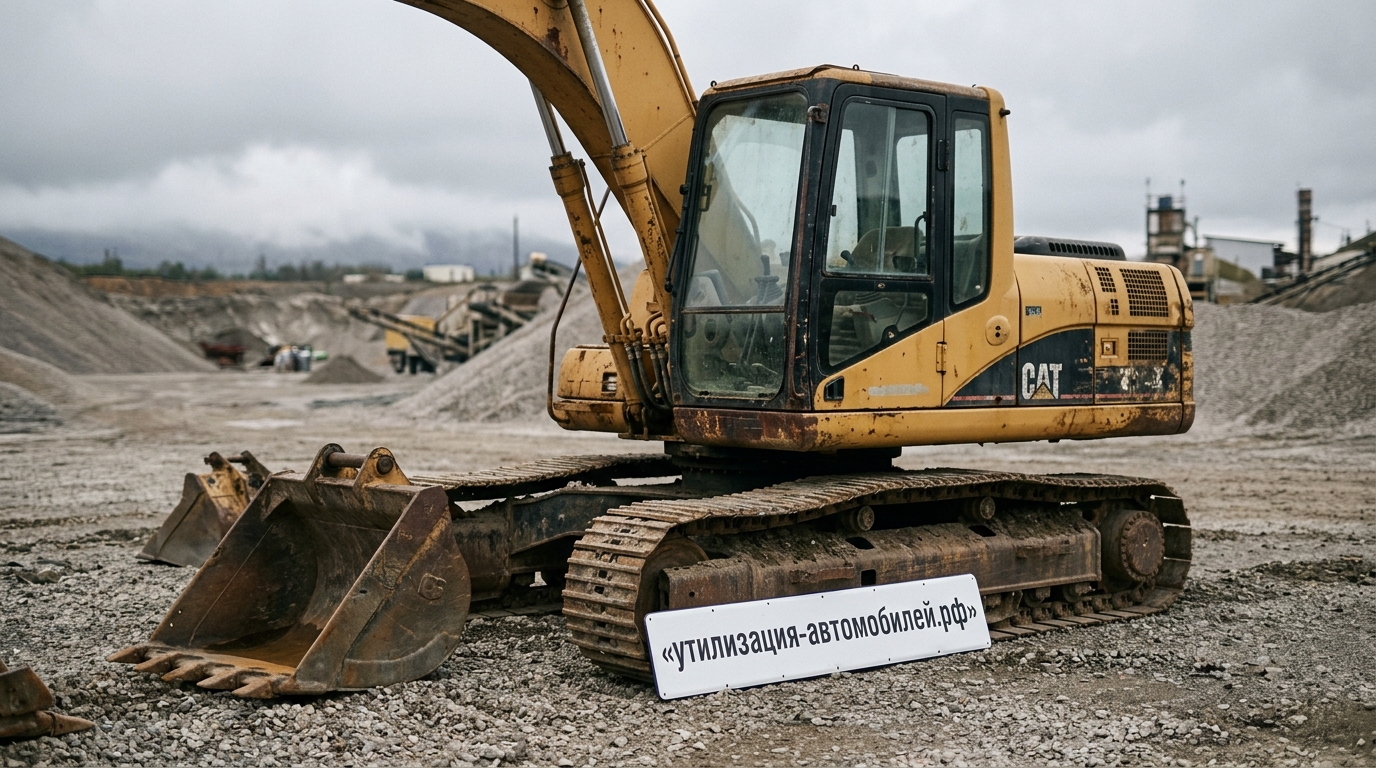 Утилизация Экскаватор гусеничный Caterpillar на ст. Столбовая