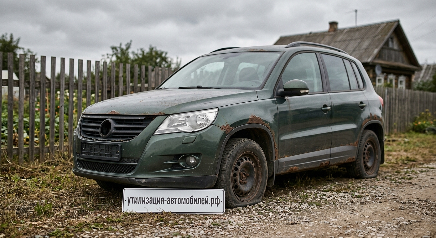 Утилизация Volkswagen Tiguan у метро Тушинская