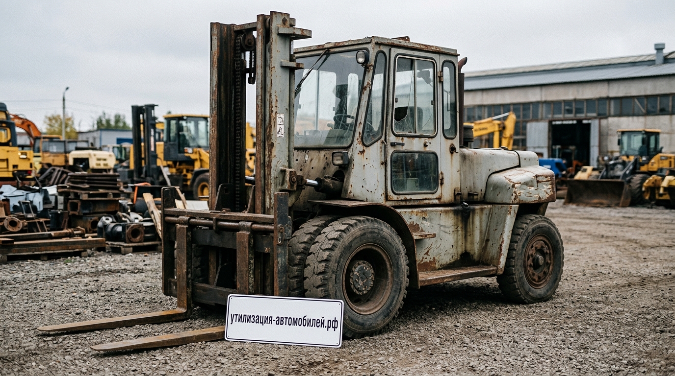 Утилизация Автопогрузчик дизельный тяжелый 10 т в Павловском Посаде